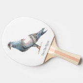 "Theo The Pigeon" Bird Ping Pong Paddle Tafeltennisbatje (Zijkant)