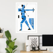 Theo van Doesburg Archer de Stijl Poster (Thuiskantoor)