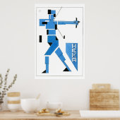 Theo van Doesburg Boogschutter De Stijl Poster (Keuken)