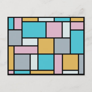 Theo Van Doesburg - Compositie 17 - Mondriaanse Ku Briefkaart