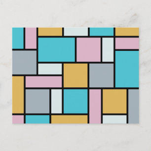 Theo Van Doesburg - Compositie 17 - Mondriaanse Ku Briefkaart