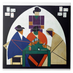 Theo van Doesburg - kaartspelers Tegeltje