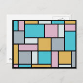 Theo Van Doesburg - Samenstelling 17 - Mondriaan K Briefkaart (Voorkant / Achterkant)