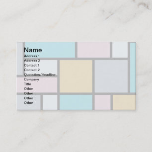 Theo Van Doesburg - Samenstelling 17 - Mondriaan K Visitekaartje