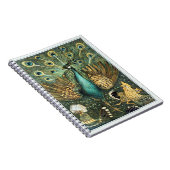 Theo Van Hoytema  Peacock Open Wings Peafow Notitieboek (Rechterzijde)