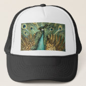Theo Van Hoytema Peacock Open Wings Peafow Trucker Pet (Voorkant)