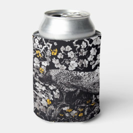 Theo Van Hoytema Retro Peacock Clip Art Black en Blikjeskoeler