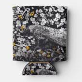 Theo Van Hoytema Retro Peacock Clip Art Black en Blikjeskoeler (Voorkant)