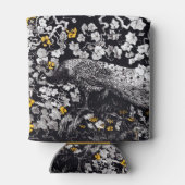 Theo Van Hoytema Retro Peacock Clip Art Black en Blikjeskoeler (Achterkant)