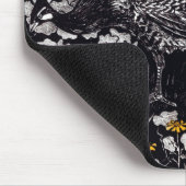 Theo Van Hoytema Retro Peacock Clip Art Black en Muismat (Hoek)