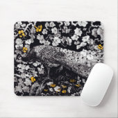 Theo Van Hoytema Retro Peacock Clip Art Black en Muismat (Met muis)