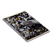 Theo Van Hoytema Retro Peacock Clip Art Black en Notitieboek (Rechterzijde)