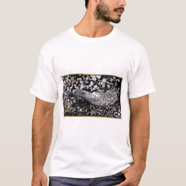 Theo Van Hoytema Retro Peacock Clip Art Black en T-shirt