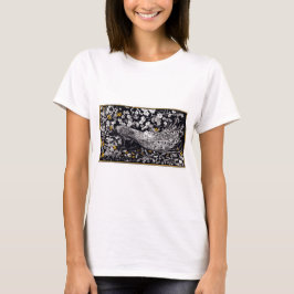 Theo Van Hoytema Retro Peacock Clip Art Black en T-shirt