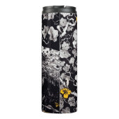 Theo Van Hoytema Retro Peacock Clip Art Black en Thermosbeker (Achterkant)