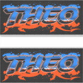 Theo Vorname Name Graffiti Aufkleber Sticker (Voorkant)