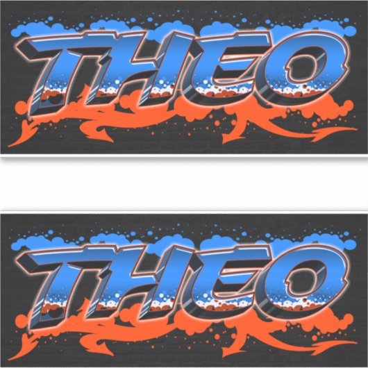 Theo Vorname Name Graffiti Aufkleber Sticker (Voorkant)