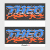 Theo Vorname Name Graffiti Aufkleber Sticker (Vel)