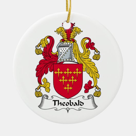 Theobald Family Crest Keramisch Ornament (Voorkant)
