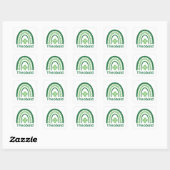 Theobald Name Clover Boho Rainbow Vierkante Sticker (Vel)