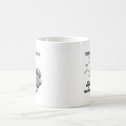 Theobromine (chemische molecule), actief bestandde koffiemok (Center)