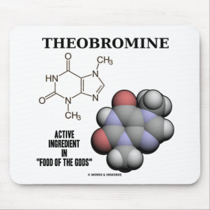 Theobromine (chemische molecule), actief bestandde muismat