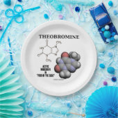 Theobromine Chocolade Molecule Actieve Ingrediënt Papieren Bordje (Feest)