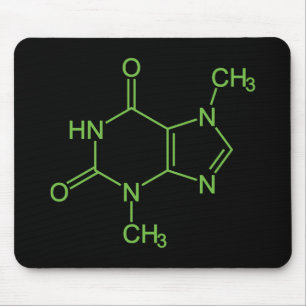 Theobromine Chocolademolecuul Chemisch Diagram Muismat