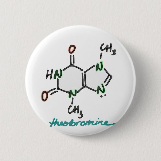 Theobromine (Chocolate Alkaloïde) Button - Kleur (Voorkant)