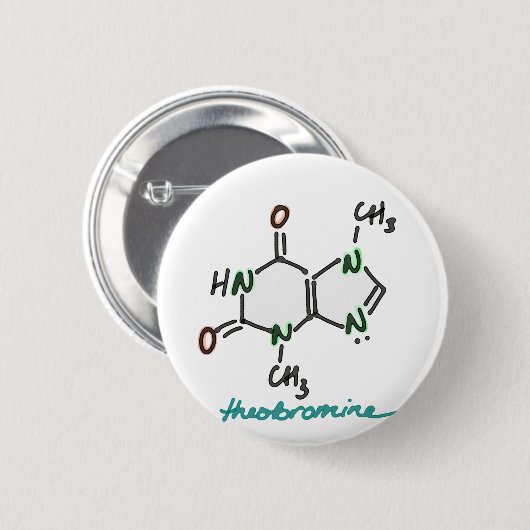 Theobromine (Chocolate Alkaloïde) Button - Kleur (Voorkant /achterkant)