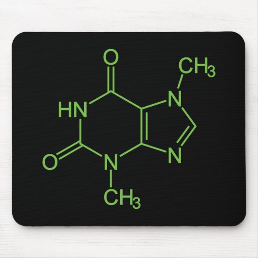 Theobromine Chocolate Molecule Chemische Schema Muismat (Voorkant)
