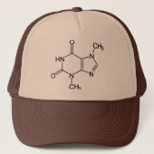 Theobromine Chocolate Molecule Chemische Schema Trucker Pet (Voorkant)
