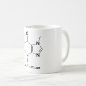 Theobromine Molecule Chemie Chocoladeliefhebbers Koffiemok (Voorkant rechts)
