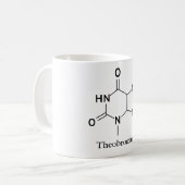 Theobromine Molecule Chemie Chocoladeliefhebbers Koffiemok (Voorkant links)