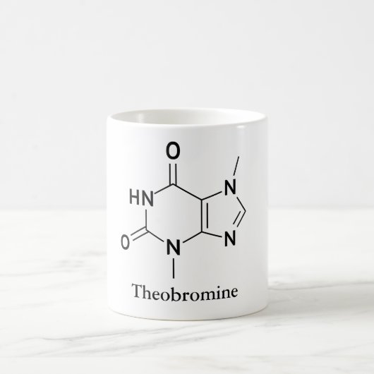 Theobromine Molecule Chemie Chocoladeliefhebbers Koffiemok (Center)