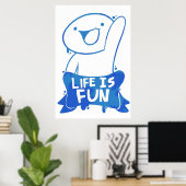 TheOdd1sOut Life is Fun Graffiti Poster (Thuiskantoor)
