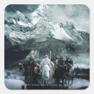 Theoden en de Fellowship Vierkante Sticker