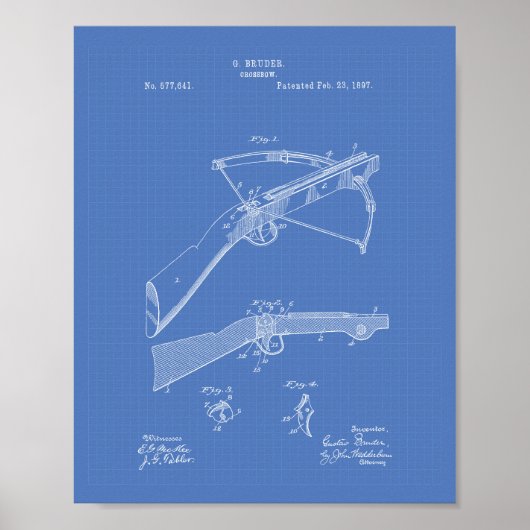 Theodolite 1897 Patent Art Blueprint Poster (Voorkant)