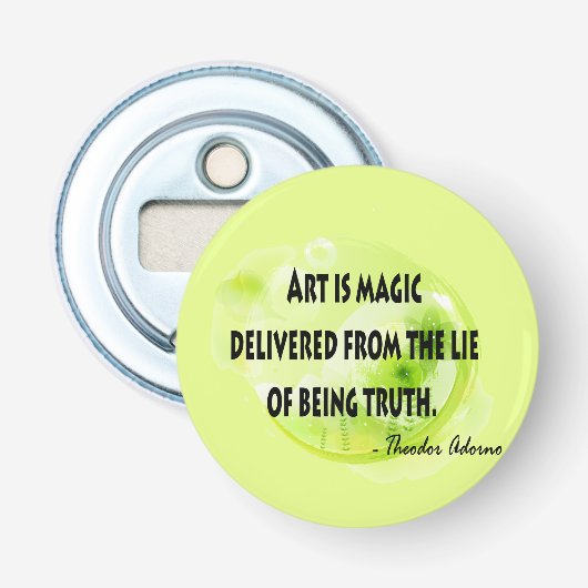 Theodor Adorno Button Flesopener (Voorkant)