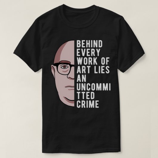 Theodor Adorno citeert over kunstfilosofie T-shirt (Design voorkant)