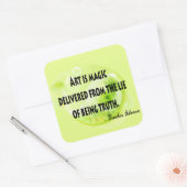 Theodor Adorno Vierkante Sticker (Envelop)