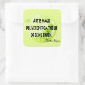 Theodor Adorno Vierkante Sticker (Tas)