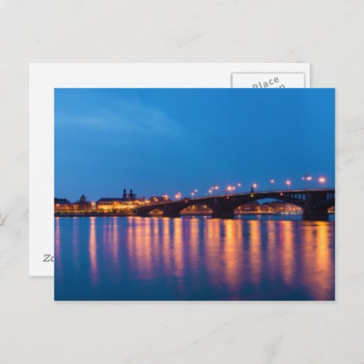 Theodor Heuss Bridge over de Rijn Briefkaart (Voorkant / Achterkant)