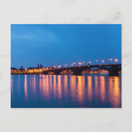 Theodor Heuss Bridge over de Rijn Briefkaart (Voorkant)