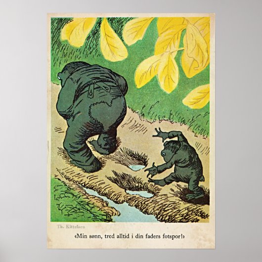 Theodor Kittelsen Mijn zoon is altijd achtervader Poster (Voorkant)