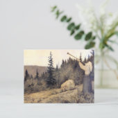 Theodor Kittelsen - Op onder Fjeldet-toner en Lur Briefkaart (Staand voorkant)