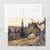 Theodor Kittelsen - Op onder Fjeldet-toner en Lur Briefkaart (Voorkant / Achterkant)