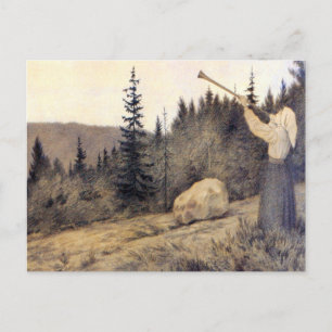 Theodor Kittelsen - Op onder Fjeldet-toner en Lur Briefkaart