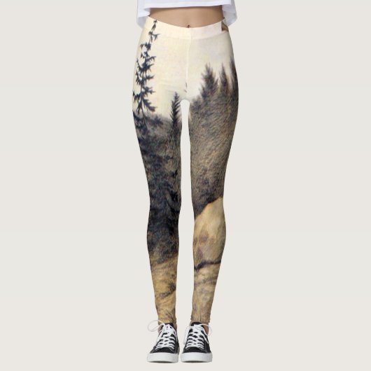 Theodor Kittelsen - Op onder Fjeldet-toner en Lur Leggings (Voorkant)