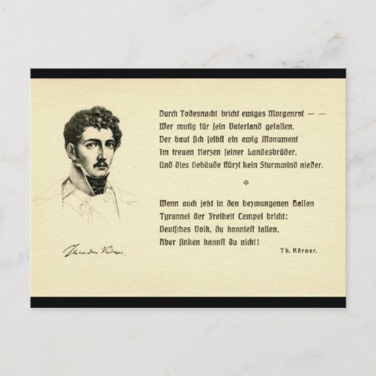 Theodor Körner Briefkaart (Voorkant)
